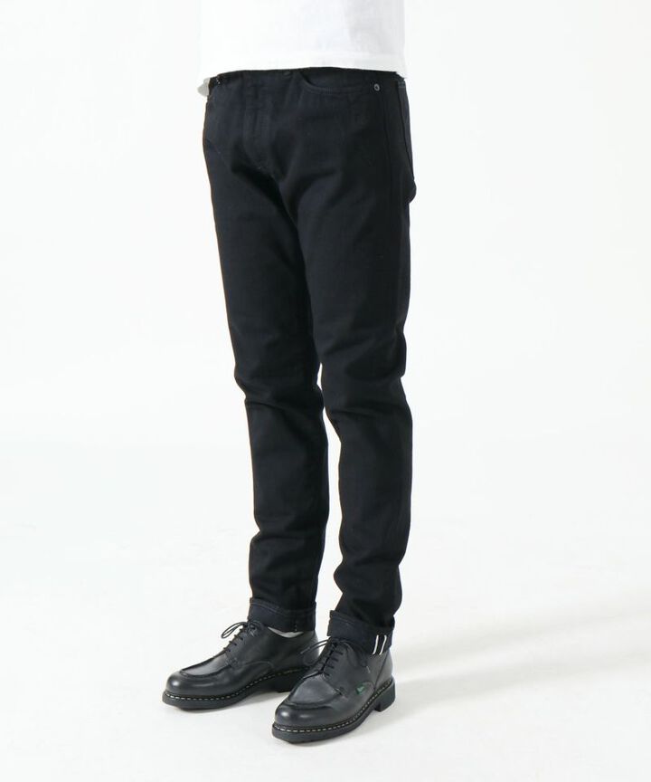 J214 14oz Tapered Model Black Denim Selvedge-One Wash-31,, medium image number 1