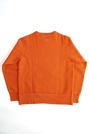 BR-3000PG COZUN "PIGMENT-DYE" GUSSET CREW SWEAT-ORANGE-M,ORANGE, small image number 1