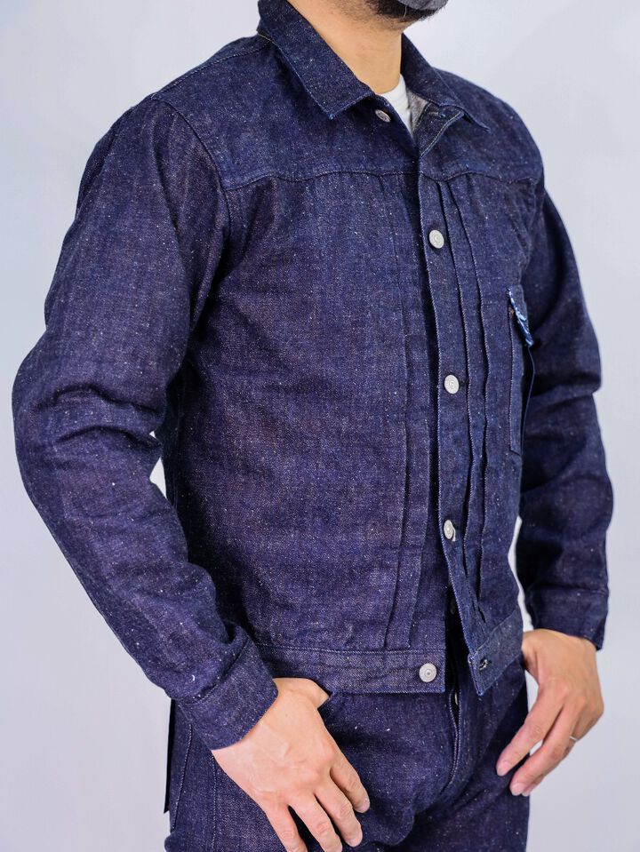 SC11201 13oz Awa-Aikon indigo Denim Blouse-42,, medium image number 1