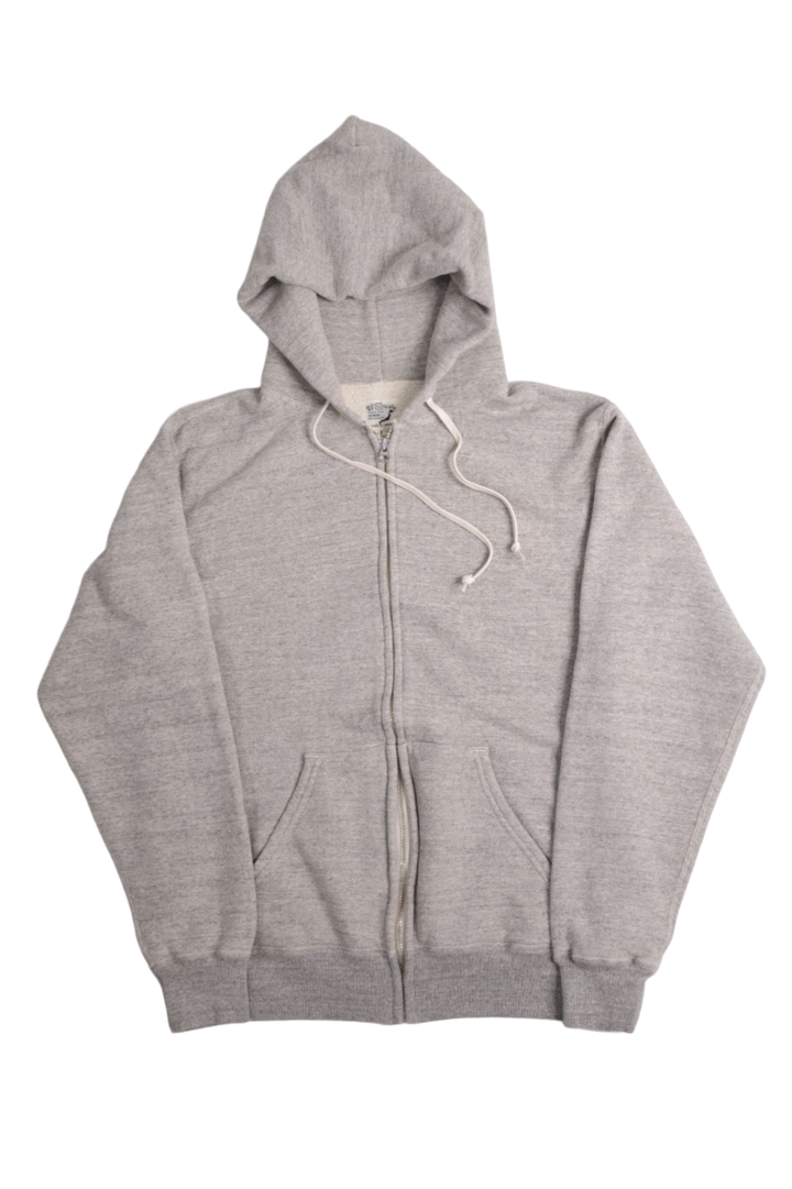 03-0019 LOOP WHEEL ZIP-UP HOODED SWEAT SHIRT 64HEATHER GRAY