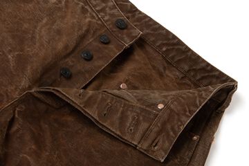 【Pre-Order】1940 13oz Hand-Dyed Kakishibu-zome Duck Pants Wide Straight,KAKISHIBU, small image number 2