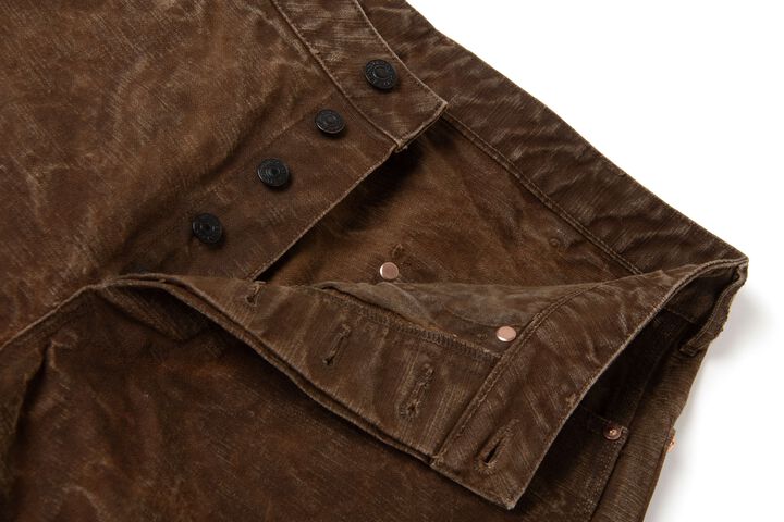 【Pre-Order】1940 13oz Hand-Dyed Kakishibu-zome Duck Pants Wide Straight,KAKISHIBU, medium image number 2