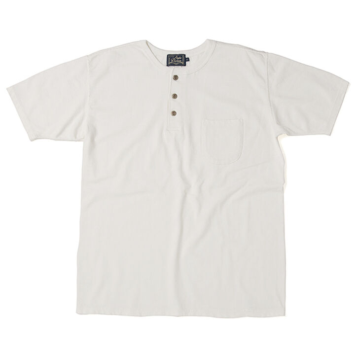 9895 Suvin Gold Loopwheel Henrey Neck T-shirt (3 COLORS),WHITE, medium image number 0