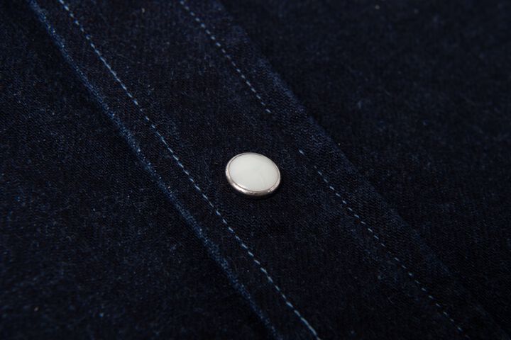 【Pre-Order】D5744 12oz KYOTO AQUA INDIGO Western Denim Shirts,, medium image number 5