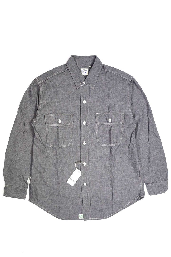 01-8064 Chambray Work Shirt (64 Gray),, medium