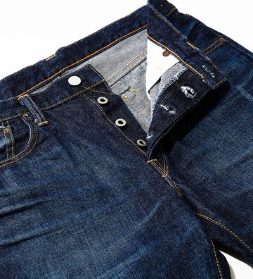 EDS03-26-32 14.6oz REGULAR STRAIGHT Button Fly (Length: 81.5cm)-One Wash-30,, small image number 3