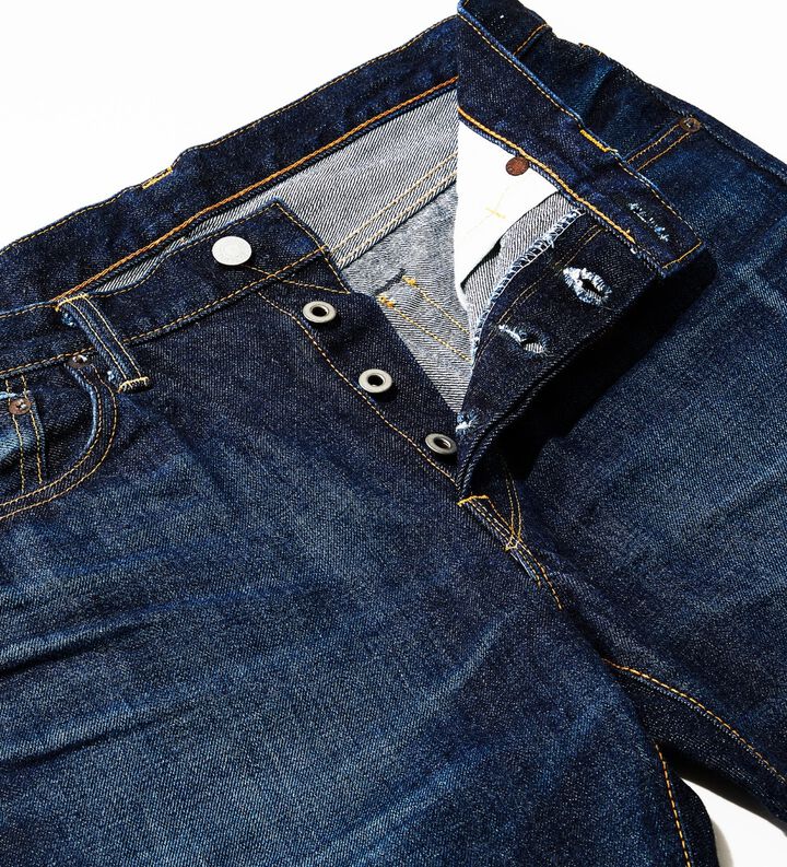 EDS03-26-32 14.6oz REGULAR STRAIGHT Button Fly (Length: 81.5cm)-One Wash-30,, medium image number 3