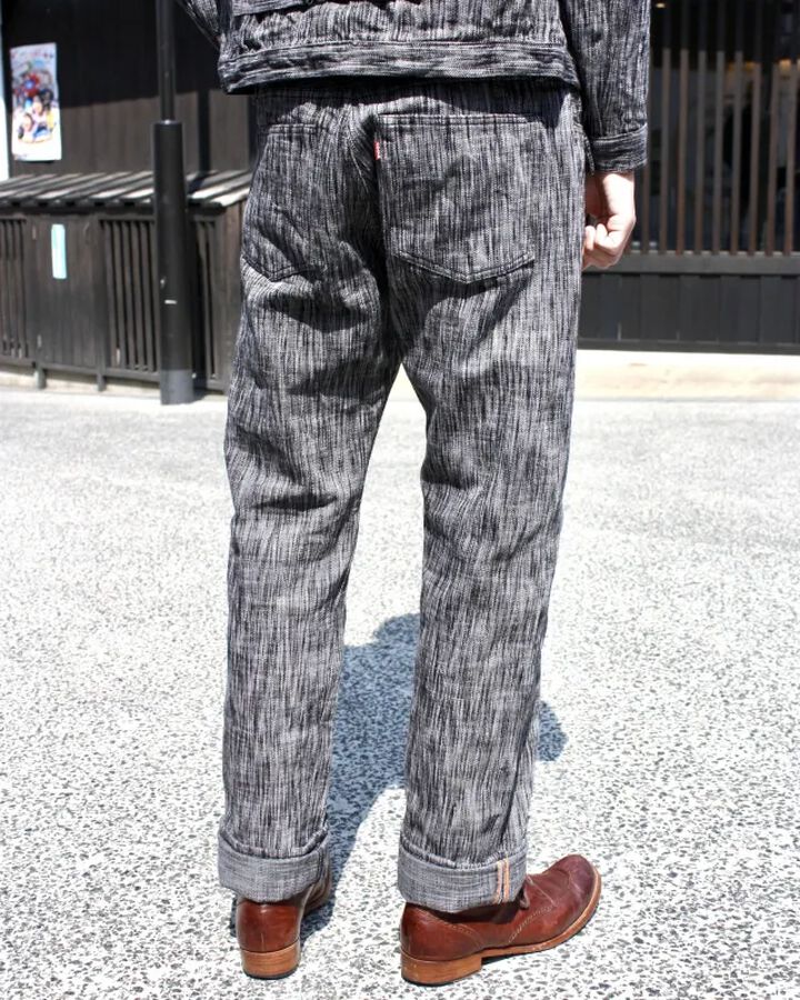 GZ-15SLSTSK-BKGY 15oz Kase Dyed Slim Straight Jeans Black Gray,, medium image number 11