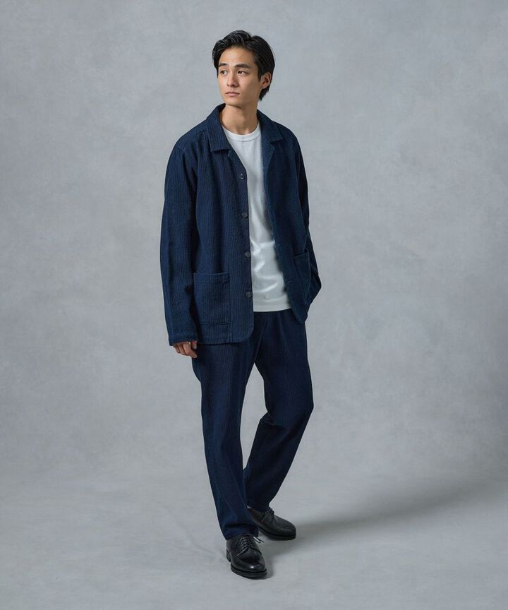 MXLS1000 SASHIKO SHIRT JACKET,INDIGO, medium image number 9