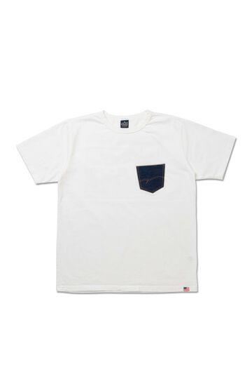 8214A Denim Pocket T-shirts (back print),PURPLE, small image number 2