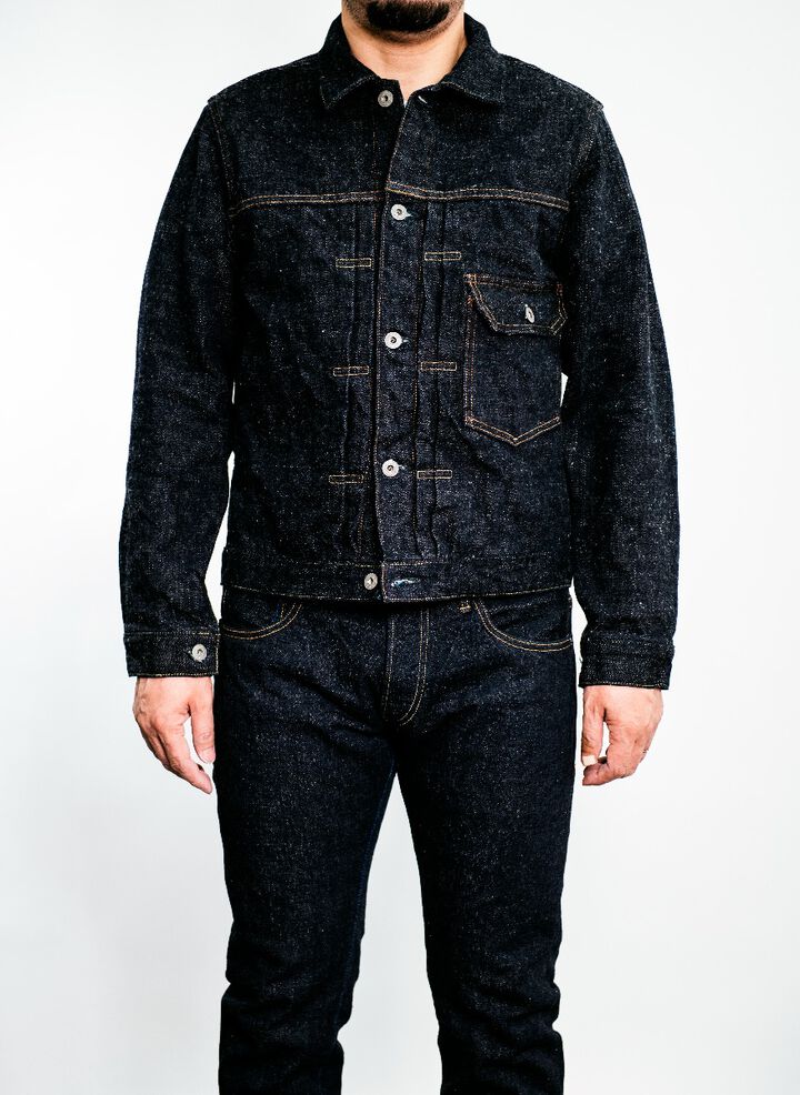 Oni 01507DIZR 20oz Dark Indigo Secret Denim 1st Type Jacket-One Wash-38,, medium image number 0