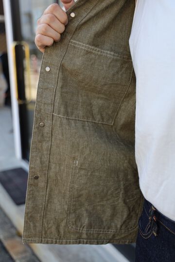 ONI03101-HC 8.3oz Heavy Chambray Coverall-KHAKI OLIVE-38,KHAKI OLIVE, small image number 35