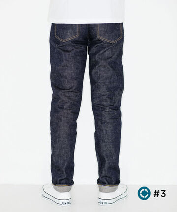 J204 CIRCLE 12.5oz African cotton vintage Selvedge tapered (One washed),, small image number 2