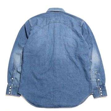 HBP-301WS-MU 8oz Denim Western Shirt - Mid Used,Mid Used, small image number 1