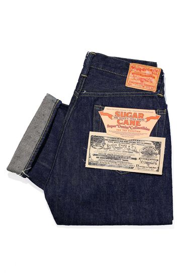 Lot No. SC49001 / SUGAR CANE Super “Denim” Collectibles #01 14oz. BLUE DENIM WAIST OVERALLS “S1945” MODEL,, small image number 0