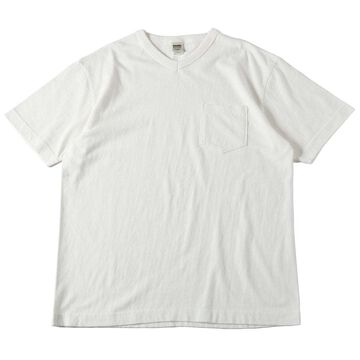 BR11001 Loop Wheel V Neck T-Shirt,WHITE, small image number 0