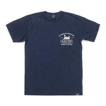 8076 Rail Road series Indigo Print T-shirts-DARK INDIGO-XS,DARK INDIGO, small image number 0