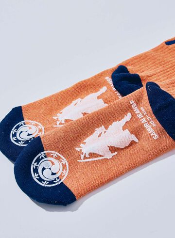 SJKS25-NEL CREW SOCKS,NAVY × RED, small image number 9