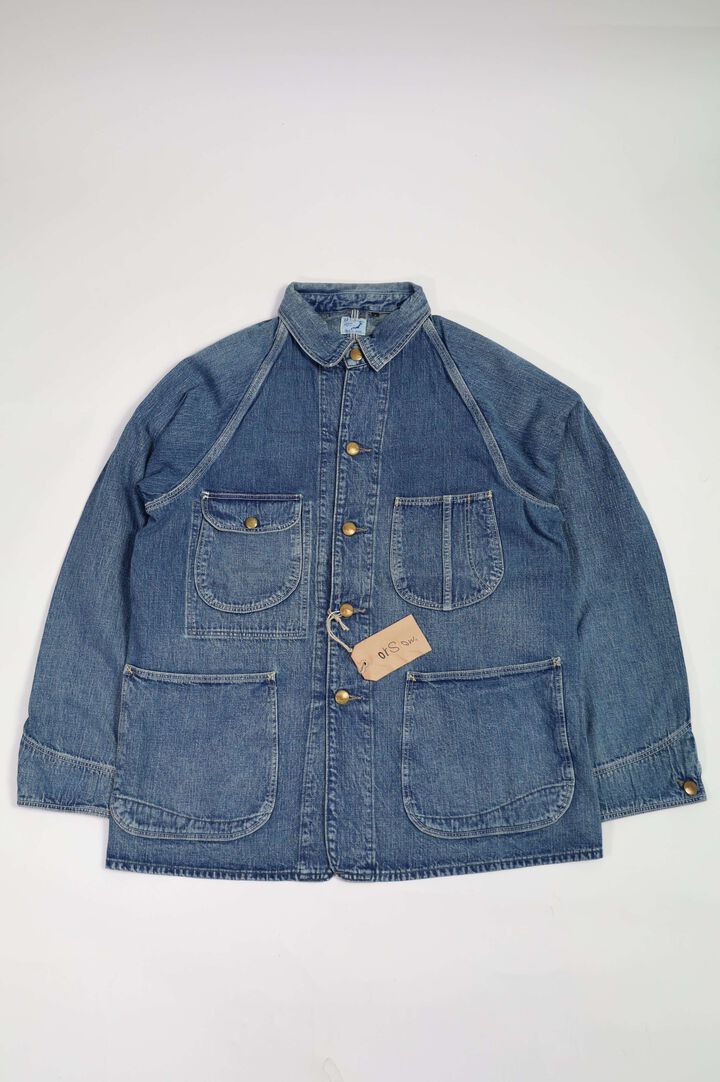 03-6140 50's DENIM COVERALL (USED WASH),, medium