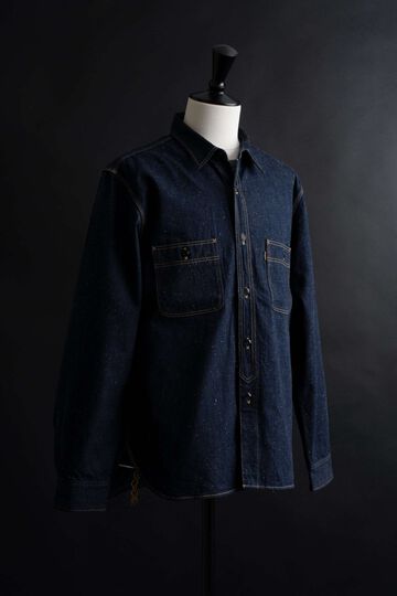 MS005E (001) 10oz SELVADGE DENIM WORK SHIRTS,, small image number 9
