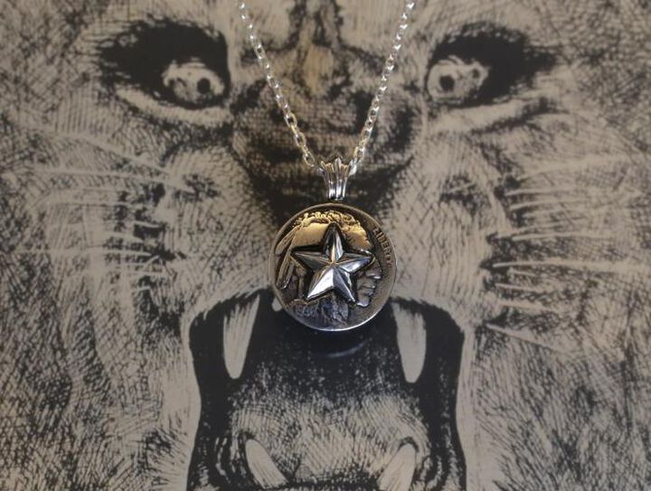 16AC-110 Hybrid Star Native Coin Necklace,, medium