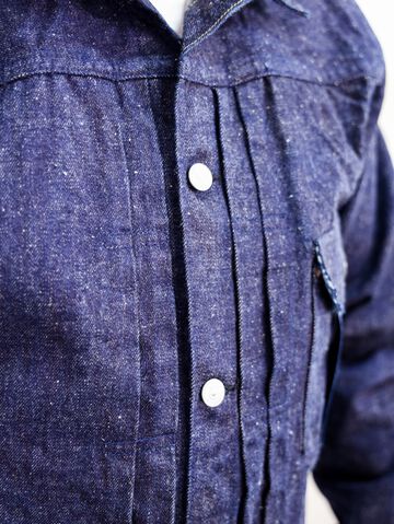 SC11201 13oz Awa-Aikon indigo Denim Blouse-42,, small image number 11