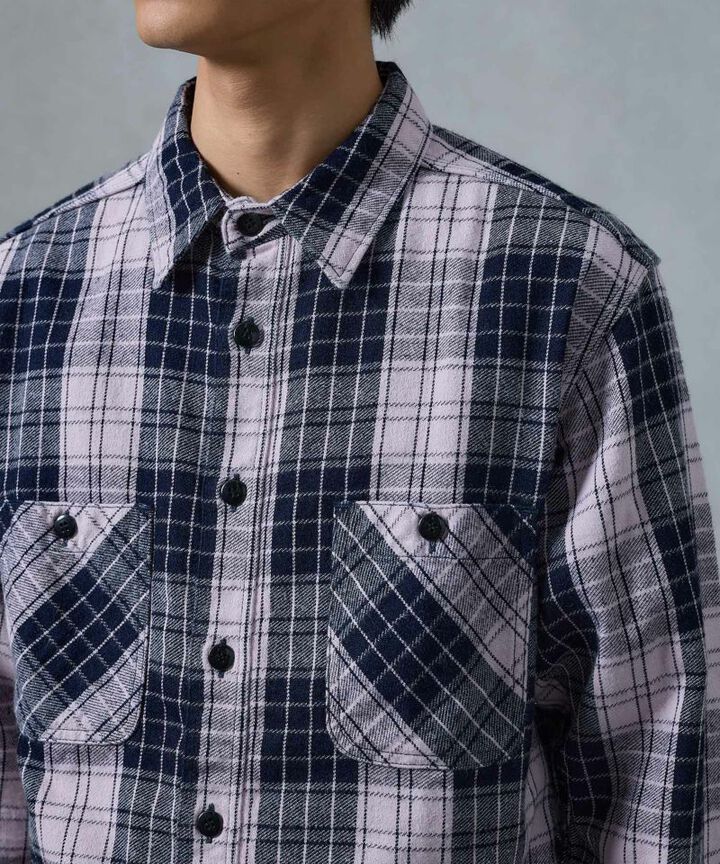 MXLS1002 ORIGINAL TWILL CHECK SHIRT,RED, medium image number 5