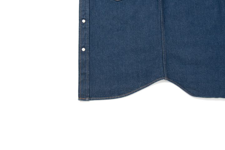 D5701 12.8oz Natural Indigo Denim Western Shirts -One Wash-46,, medium image number 8