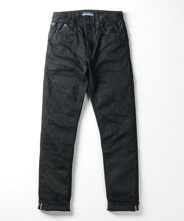 CIRCLE 14oz Zimbabwe x Australian cotton vintage Selvedge Black straight (One washed) J316,, small image number 0