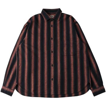BR-25325 SHAGGY STRIPE SHIRTS,BLACK, small image number 1