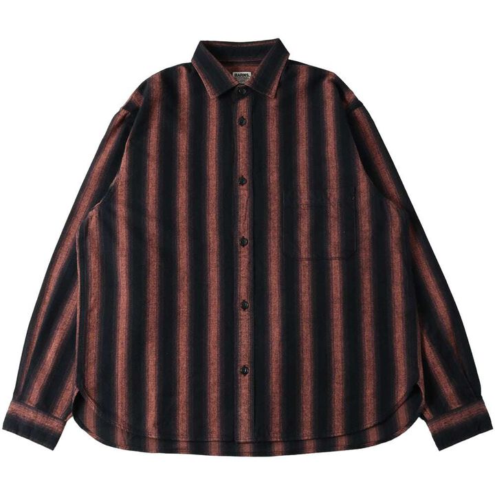 BR-25325 SHAGGY STRIPE SHIRTS,BLACK, medium image number 1