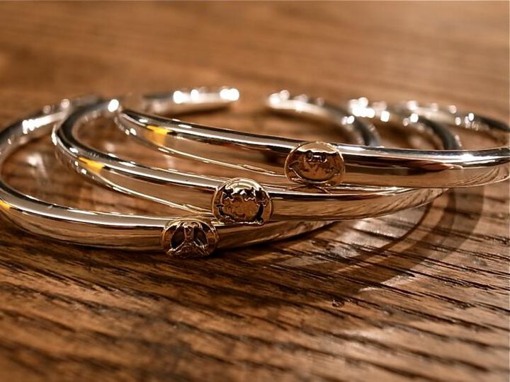 14AO-345 Circle Silver Bangle -K10smile-,, medium image number 8