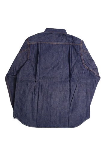 F3484 10OZ DENIM COAL MINER SHIRT SELVEDGE DENIM (INDIGO)-One Wash-L,, small image number 1