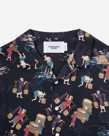 MMSS6005 RAYON S/S SHIRT,BLACK, small image number 6