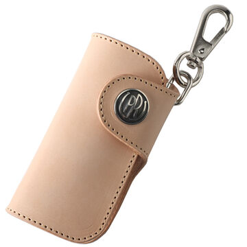 PAILOT RIVER PR-HRKC-A (REDMOON) Key Case PR-HRKC-A (Oil Leather Black
 Oil Leather Red Brown
 Oil Leather Dark Brown
 Saddle Leather Natural),SADDLE LEATHER NATURAL, small image number 0