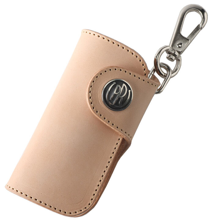 PAILOT RIVER PR-HRKC-A (REDMOON) Key Case PR-HRKC-A (Oil Leather Black
 Oil Leather Red Brown
 Oil Leather Dark Brown
 Saddle Leather Natural),SADDLE LEATHER NATURAL, medium image number 0
