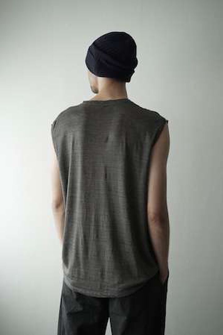 CAP709CS16 Feather Linen Jersey / Loosey Tank_Top-Ⅱ (SMOKE GRAY),GRAY, medium image number 12