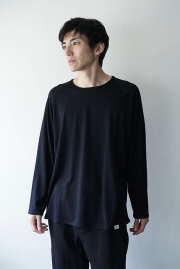 CAP708CS24 Super140s Washable Wool Jersey /Baseball Tee,SHIGOKU-IRO, small image number 6