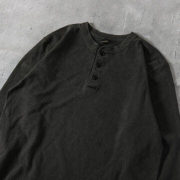 BR-3044PG COZUN LONG SLEEVES HENLEY PG T (Pigment),BLACK, small image number 2