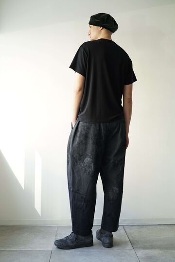 233PT20 Ancient Dyed Sashiko / W-Tuck Pants,LOGWOOD BLACK, small image number 11
