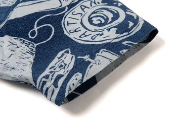 5722 Indigo Discharge Aloha Shirt,INDIGO, small image number 6