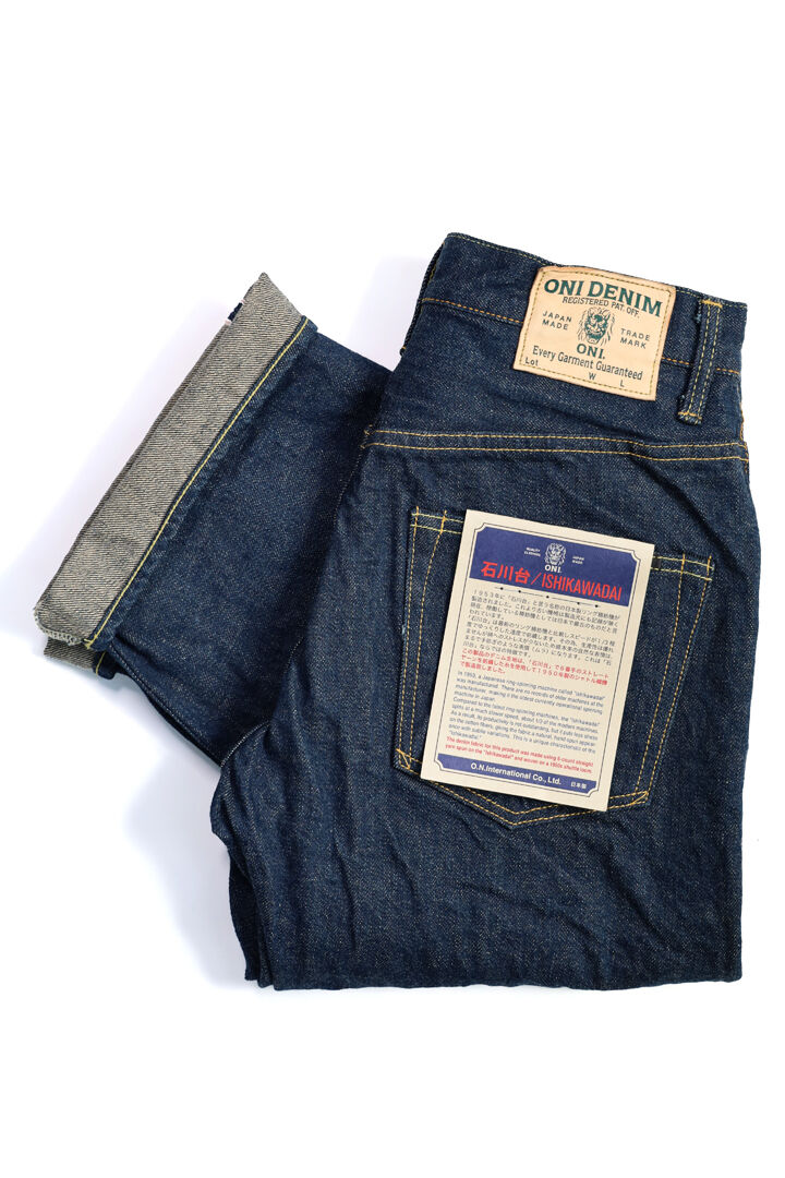 ONI200-Ishikawadai 15oz Ishikawadai Denim Wide Straight,, medium