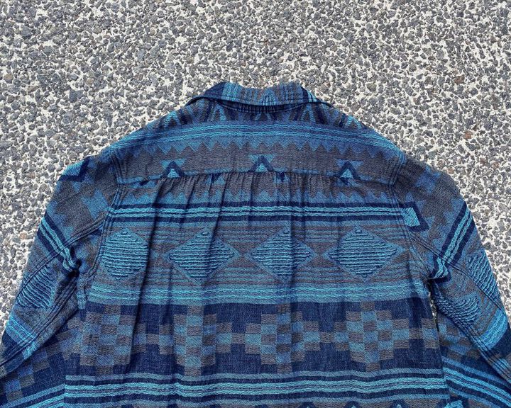 GZ-PLSHL-0411 Pleated Shirts-BLUE-4L,BLUE, medium image number 5