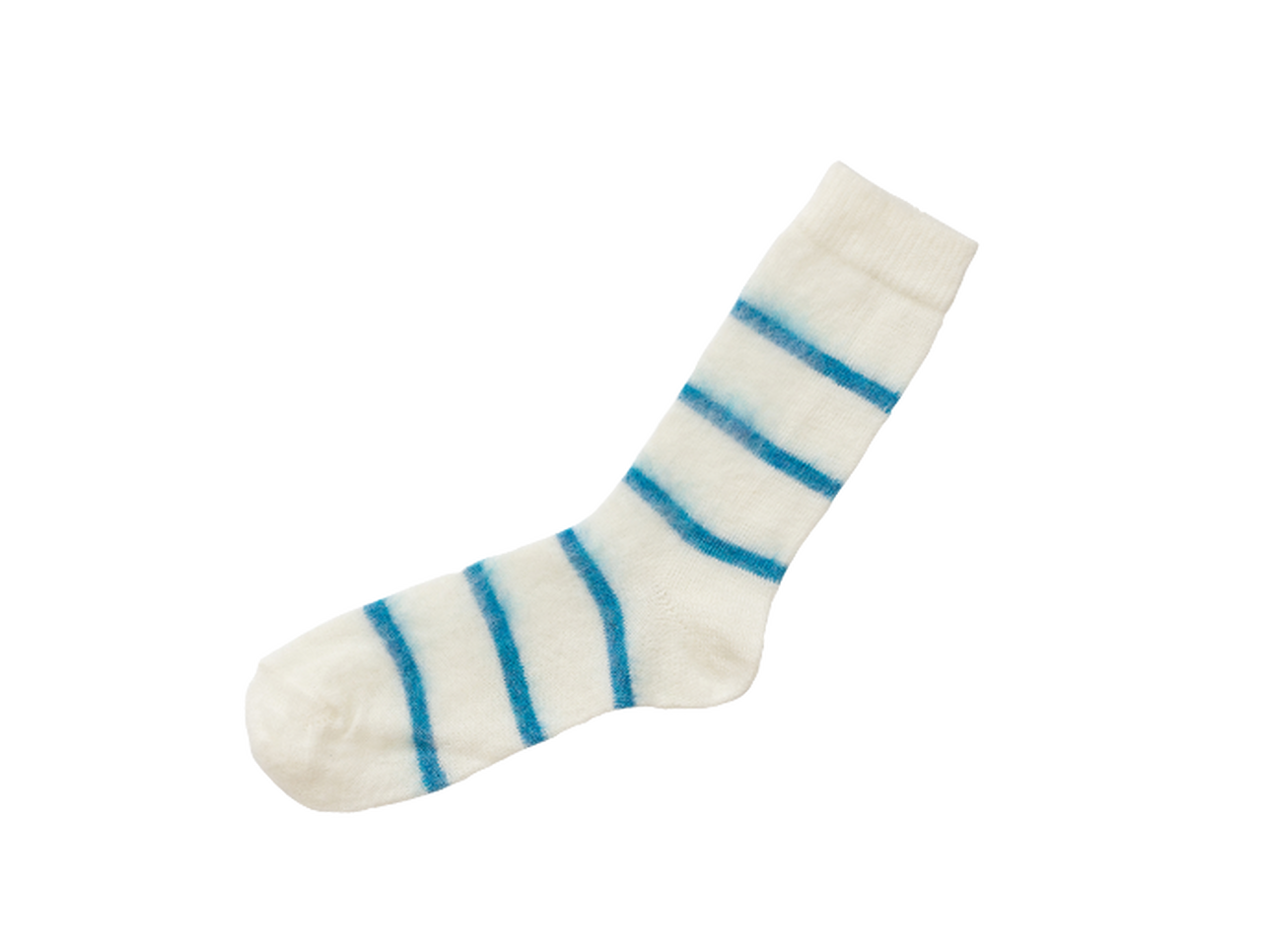 NK0703 Mohair Wool Border Socks MOCHA BEIGE