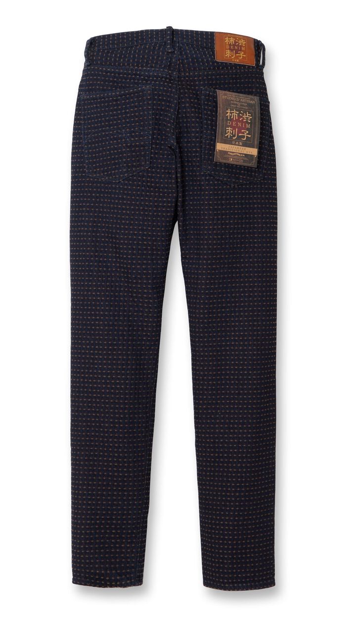 D1897 15oz Kakishibu Sashiko Jeans Relax Tapered,, medium image number 1
