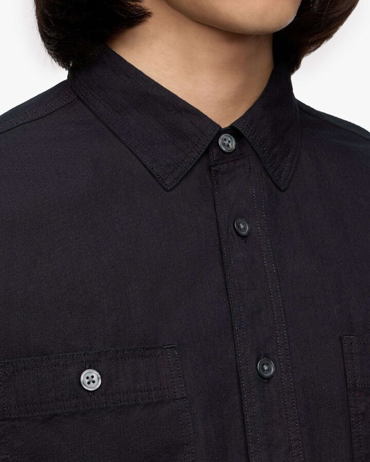 MMLS6005 SASHIKO L/S SHIRT,INDIGO, medium image number 3