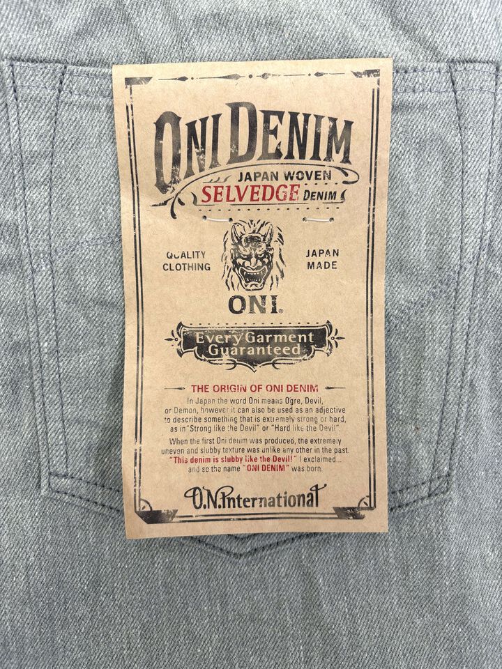 ONI246-MOKU 11oz Mixed Gray Denim Neat Straight,, medium image number 7
