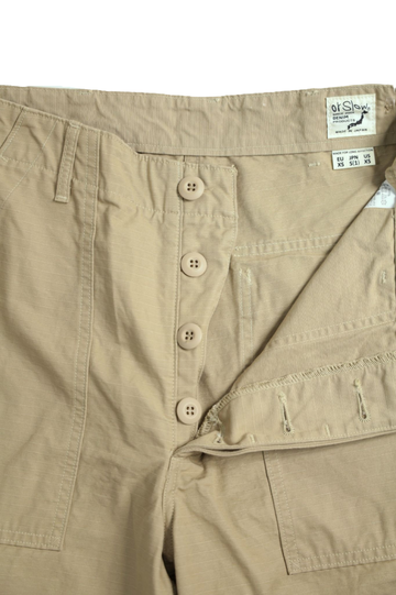 01-5002 US ARMY FATIGUE PANTS RIP STOP (REGULAR FIT) 67BEIGE-One Washed-3,, small image number 4