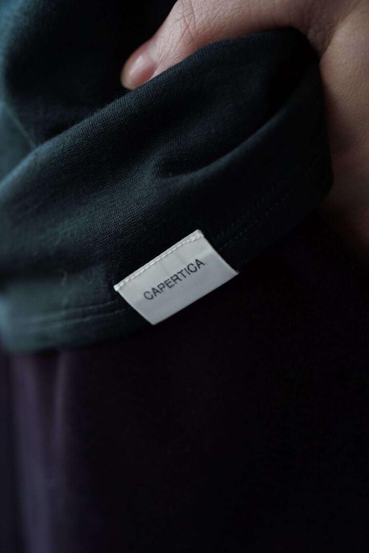 【CAPERTICA】CAP708CS22 Super120s Washable Wool Jersey /Vneck L/S Tee,SHIGOKU-IRO, medium image number 9
