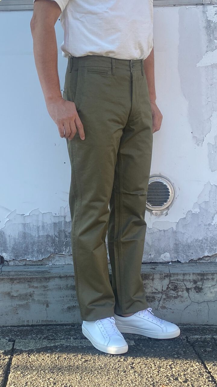 F0514 NARROW U.S TROUSERS TAPERED-OLIVE-M,OLIVE, medium image number 12